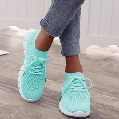 Women's Casual Lace-Up Lightweight Sneakers Running Shoes