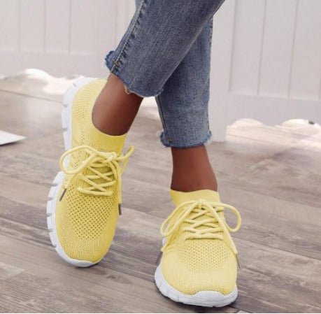 Women's Casual Lace-Up Lightweight Sneakers Running Shoes