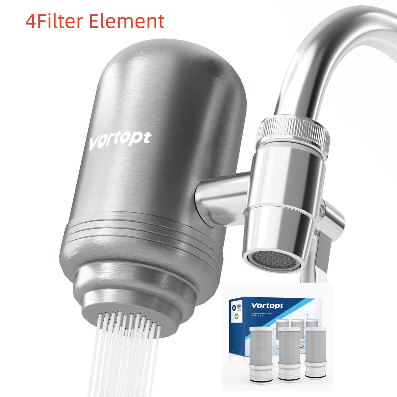 Household Kitchen Splash-proof Water Filter Chlorine Removal Activated Carbon Purification Water Filter