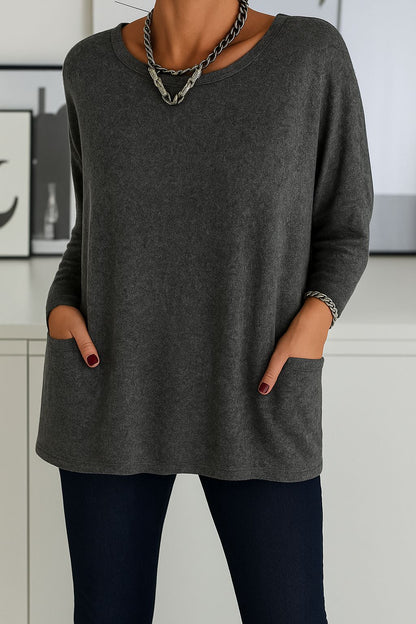 Julieta | Suéter Largo Oversize con Bolsillos
