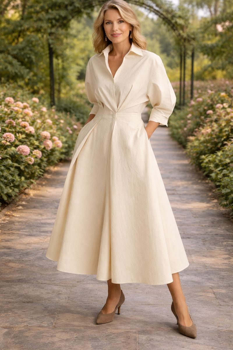 Violeta | Rochie Maxi Fluida cu Împachetare în Față