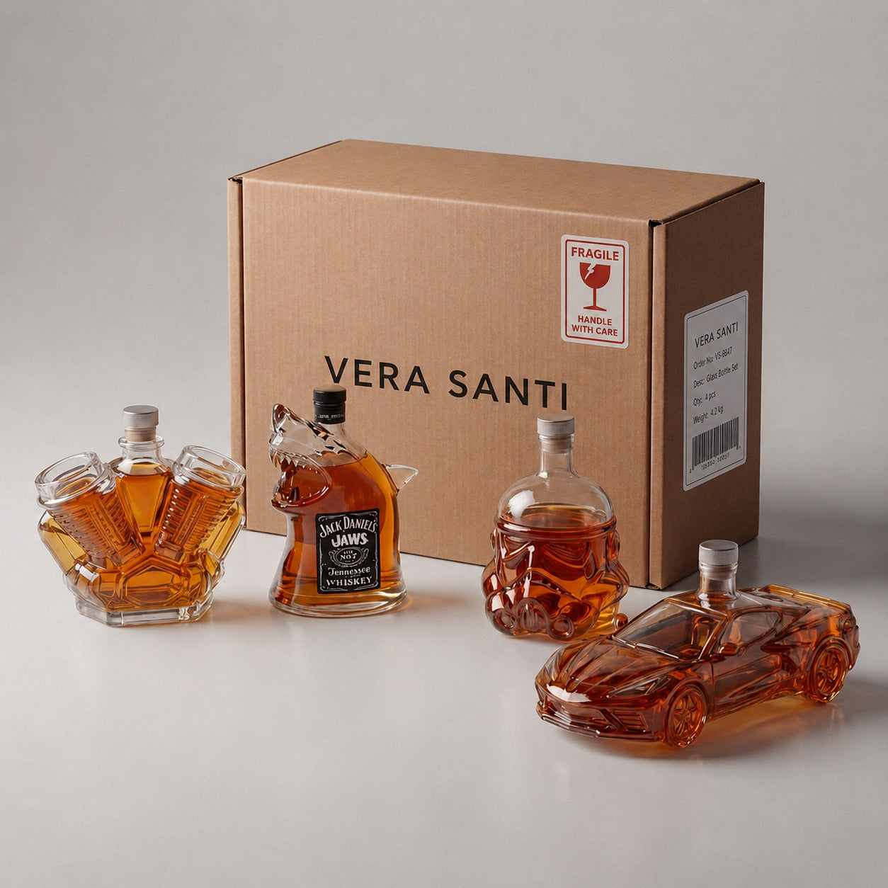 Whisky Bottle - Set Bottle and Glasses Edition