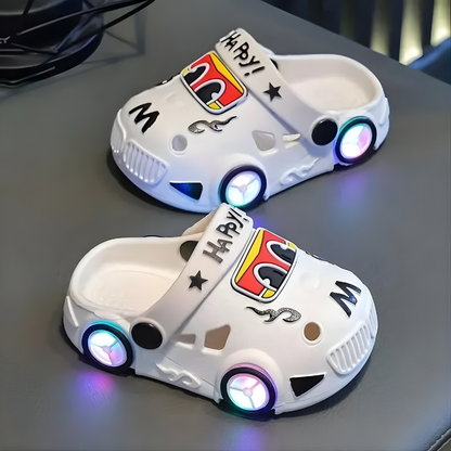 KidVroom - Pantofole LED Per Bambini Con Ruote Luminose e Cinturino
