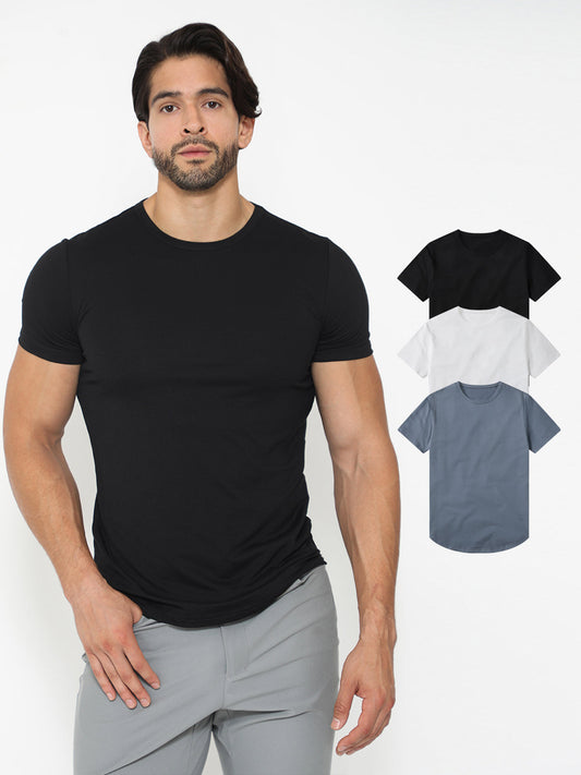 3-Pack KYAN Curved-Hem Shirt Korte Mouwen