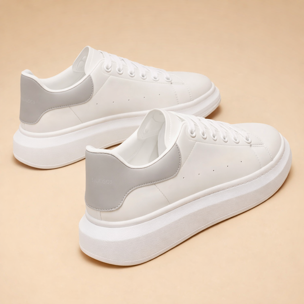 Men's Leather Platform Street Style Sneakers