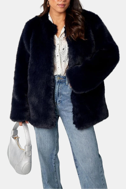 Winter – Plush Faux Fur Coat