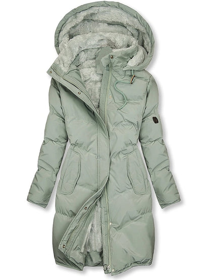 Wintermantel Damen | Langer Parka mit Kapuze | Warm & Winddicht für kalte Tage