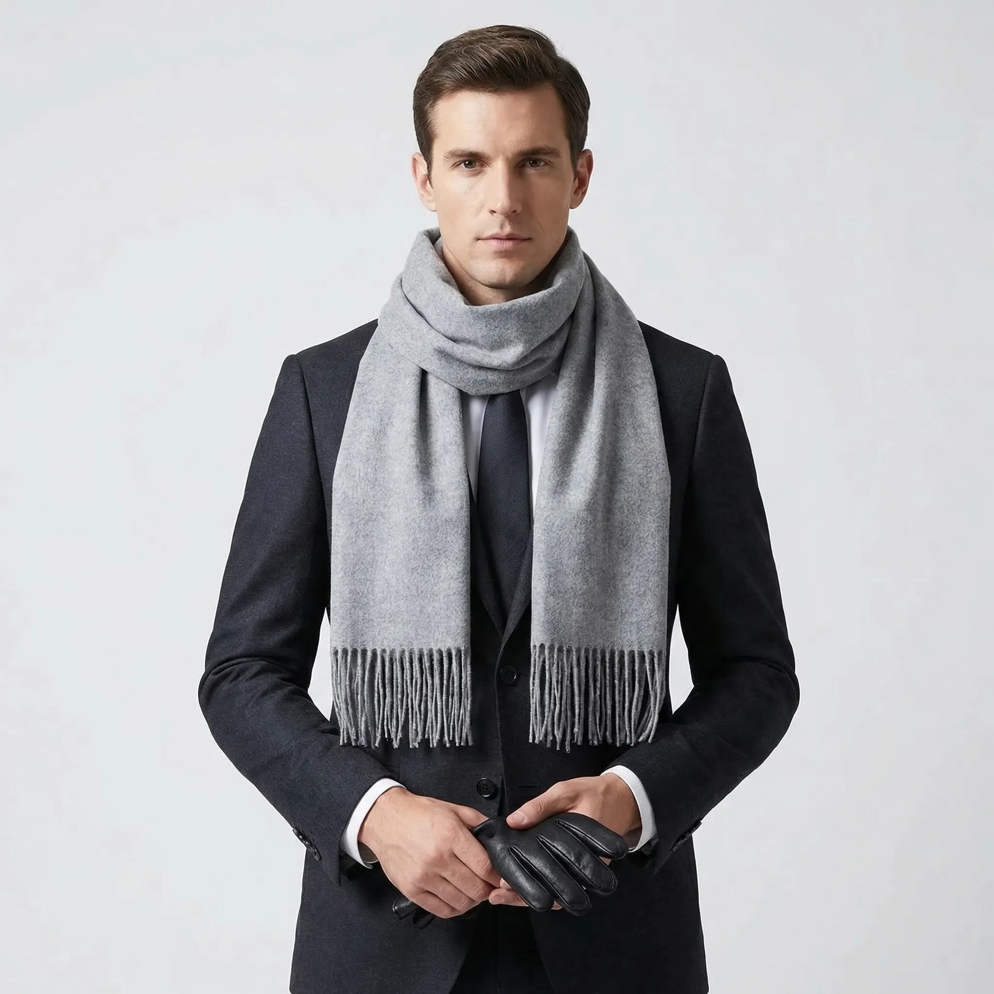 Wintrel - Long Tassel-Trimmed Winter Scarf  Winter Neck Warmth