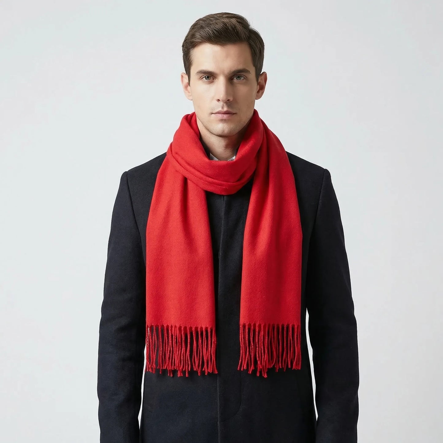 Wintrel - Long Tassel-Trimmed Winter Scarf  Winter Neck Warmth