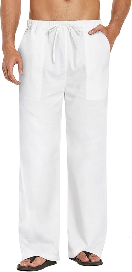 Comfortable linen-mix trousers