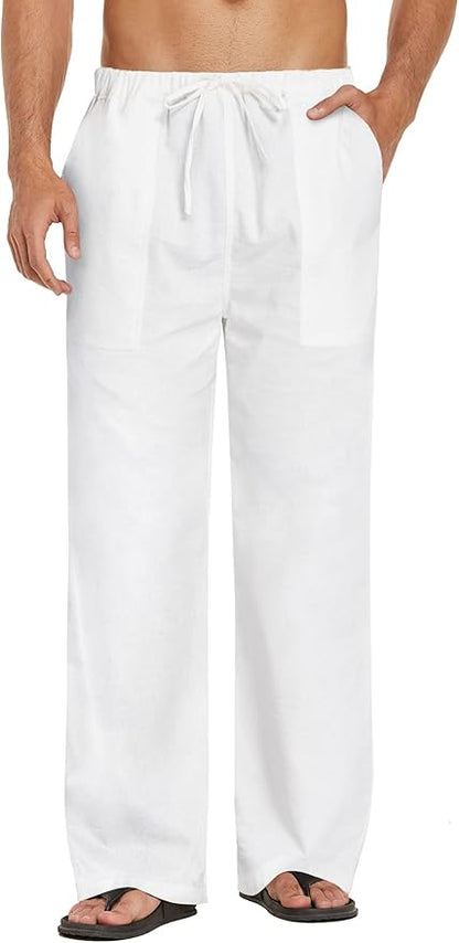 Comfortable linen-mix trousers