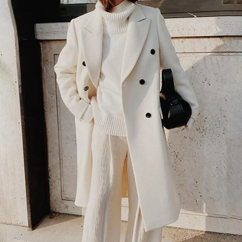 Audrey Manteau Long Femme – Coat Élégant Structuré au Style Moderne et Urbain