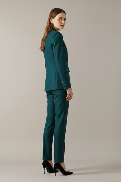 Women Blazer Set with One Button and Straight Trousers | Lunarafi