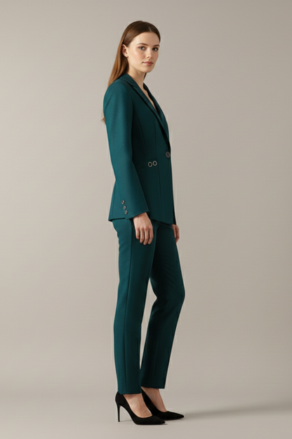 Women Blazer Set with One Button and Straight Trousers | Lunarafi