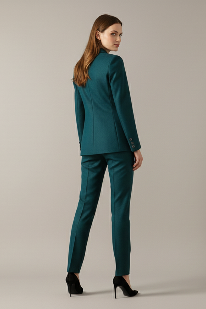 Women Blazer Set with One Button and Straight Trousers | Lunarafi