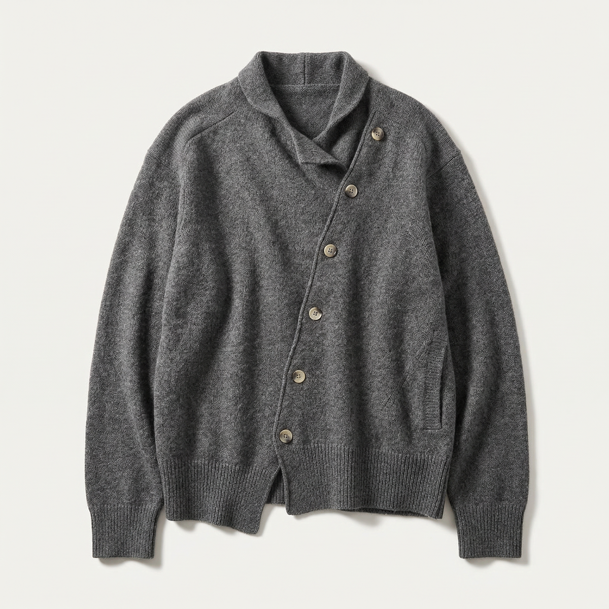 Women’s Button-Front Cardigan – Round Neck Knit Design