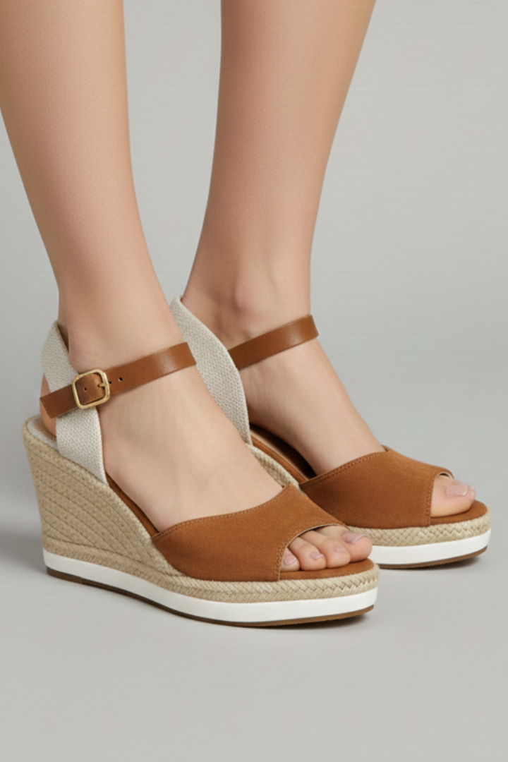 Women's Closed-Toe Espadrille Sandals with Heel Strap in Black - View 2.0 | Roselva