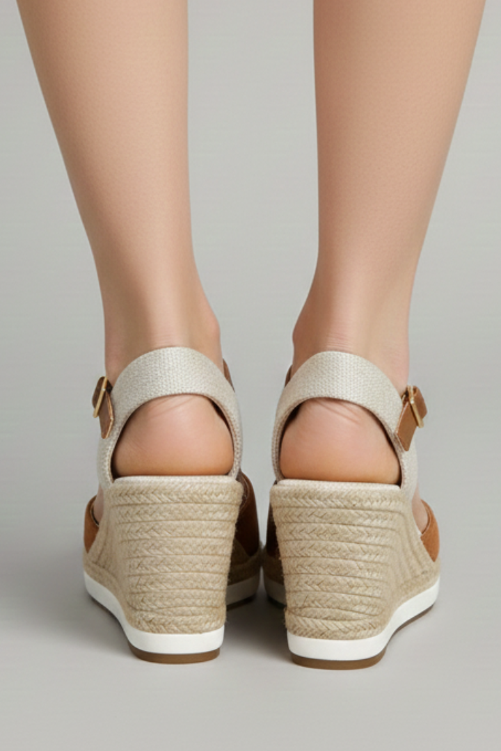 Women's Closed-Toe Espadrille Sandals with Heel Strap in Black - View 3.0 | Roselva
