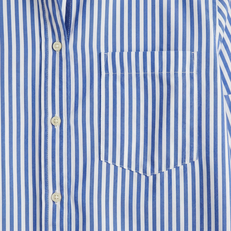 Women’s Long-Sleeve Shirt – Button Front Striped Design