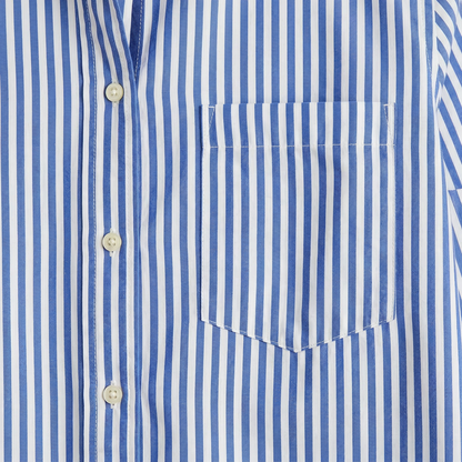 Women’s Long-Sleeve Shirt – Button Front Striped Design