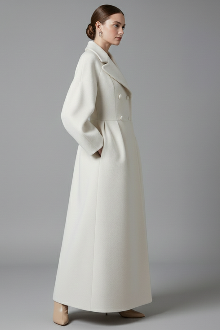 Zoey | Women’s Elegant Long Coat with Lapel Collar