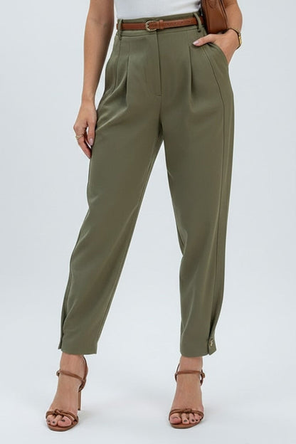 Women's Pants with High Waist and Tapered Leg | Lunarafi