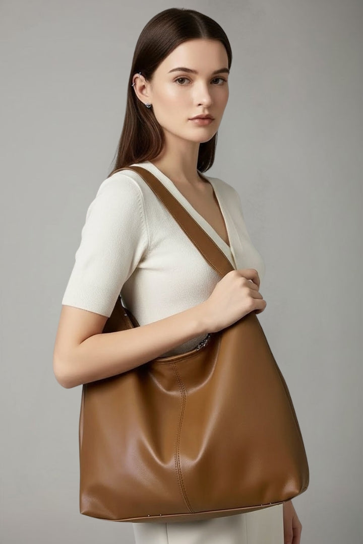 Women's Bag with Spacious Interior in Coffee - View 9.0 | Roselva