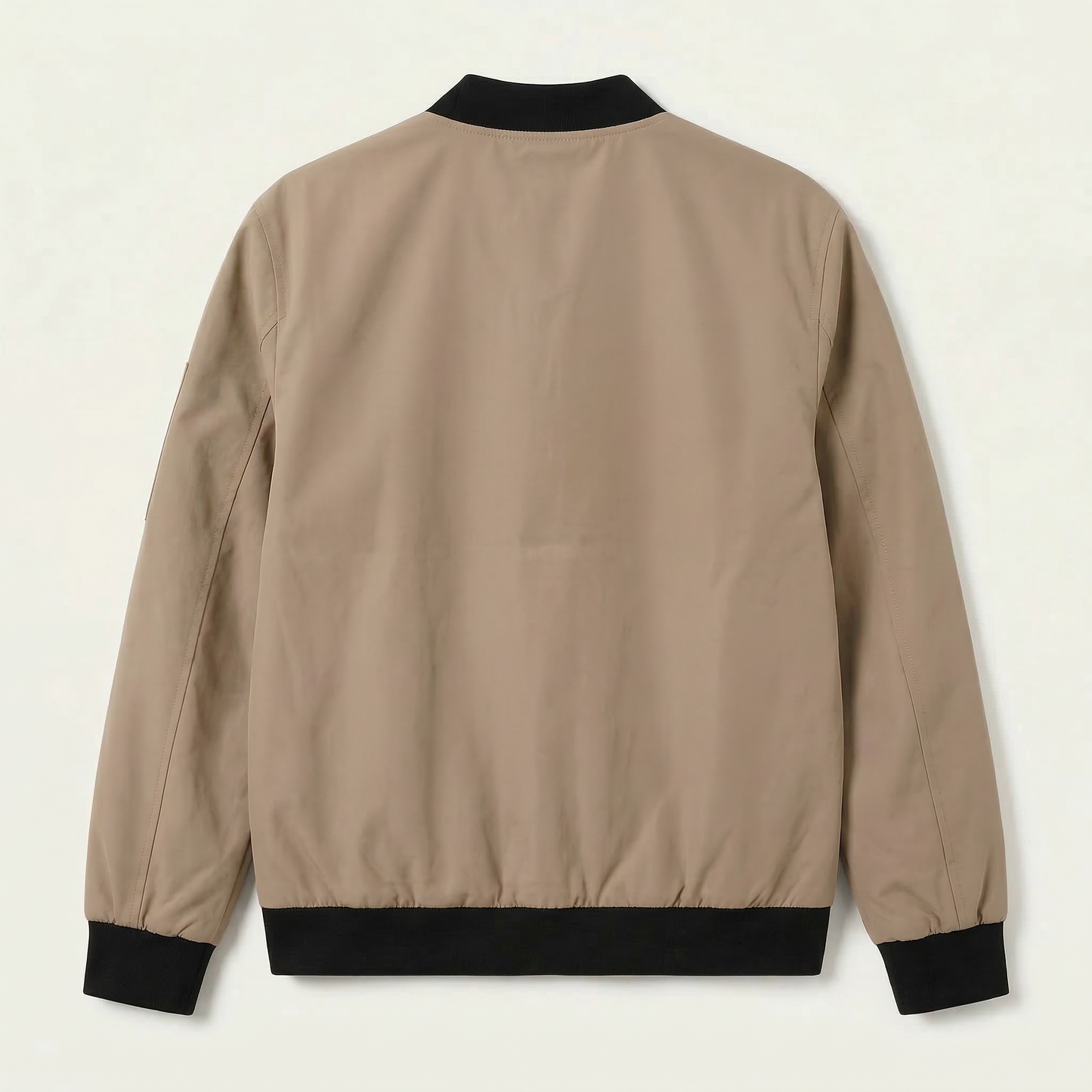 Women’s Bomber Jacket – Zip-Front Ribbed Collar Design