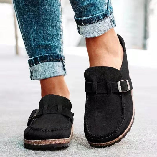 Women's Casual Buckle Slip On Loafer Shoes