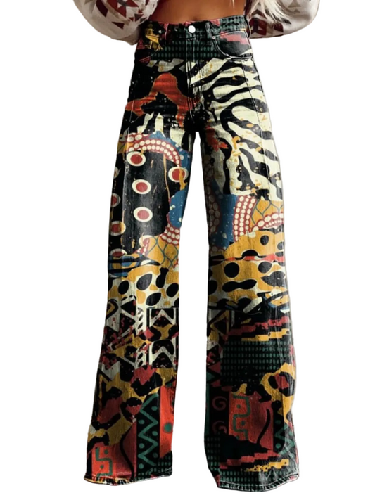 FELICITY™ - Artistic Print Wide-Leg Pants