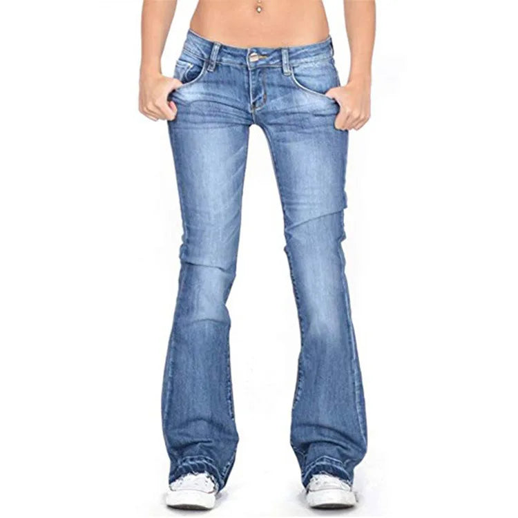 Women's Low-Rise Flared Jeans Bootcut
