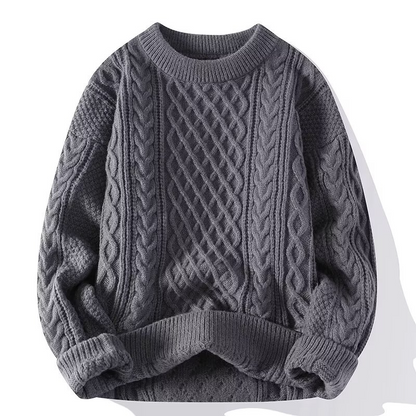 Carmen | Women Spring fakturowany okrągły dekolt sweater
