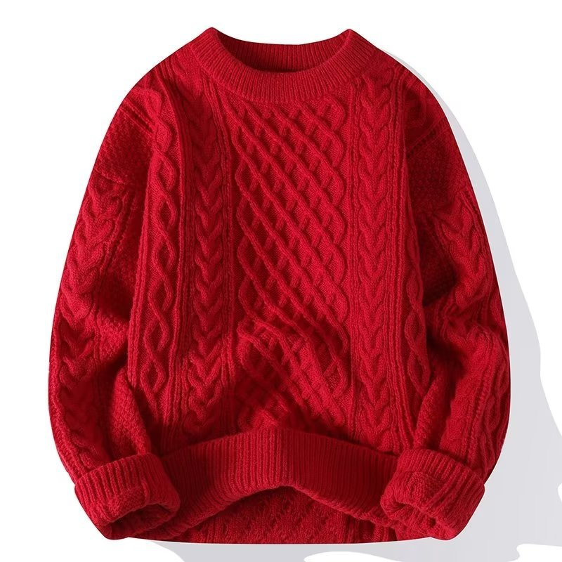 Carmen | Women Spring fakturowany okrągły dekolt sweater
