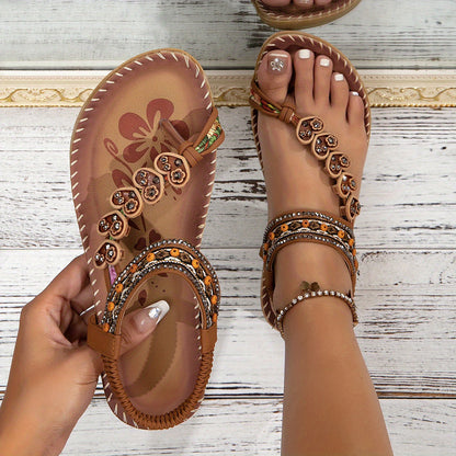 Women's Lightweight Adjustable Sandals | Elegant Orthopedic Comfort Shoes-Mykonostore-Brown-5-Mykonostore