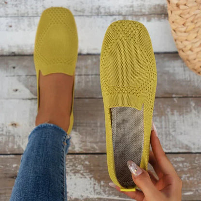 Knit Slip On Women's Loafers Casual Flat Shoes