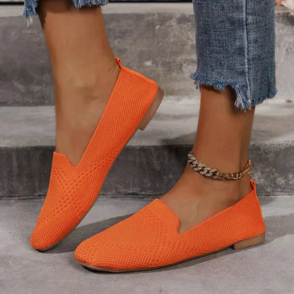 Knit Slip On Women's Loafers Casual Flat Shoes