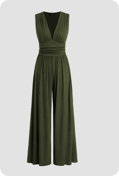 Damen ärmelloser Jumpsuit tailliert Freizeit Elegant Sommer