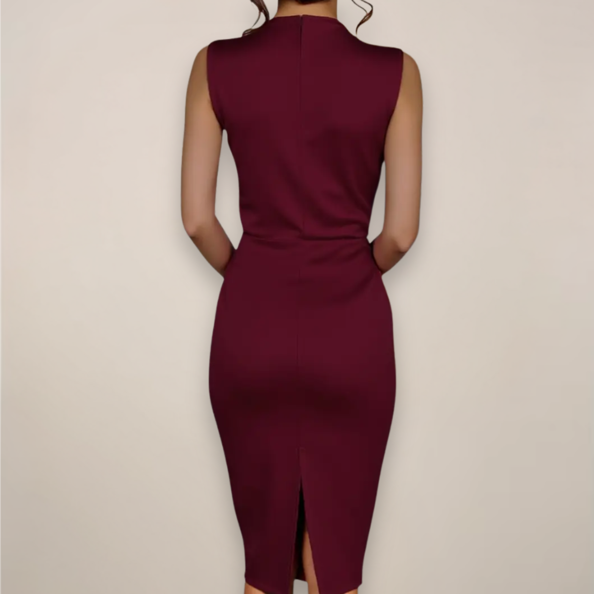 Women's Sleeveless Sheath Midi Dress Classic
