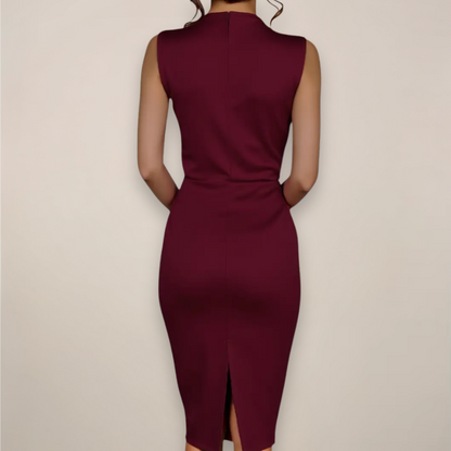 Women's Sleeveless Sheath Midi Dress Classic