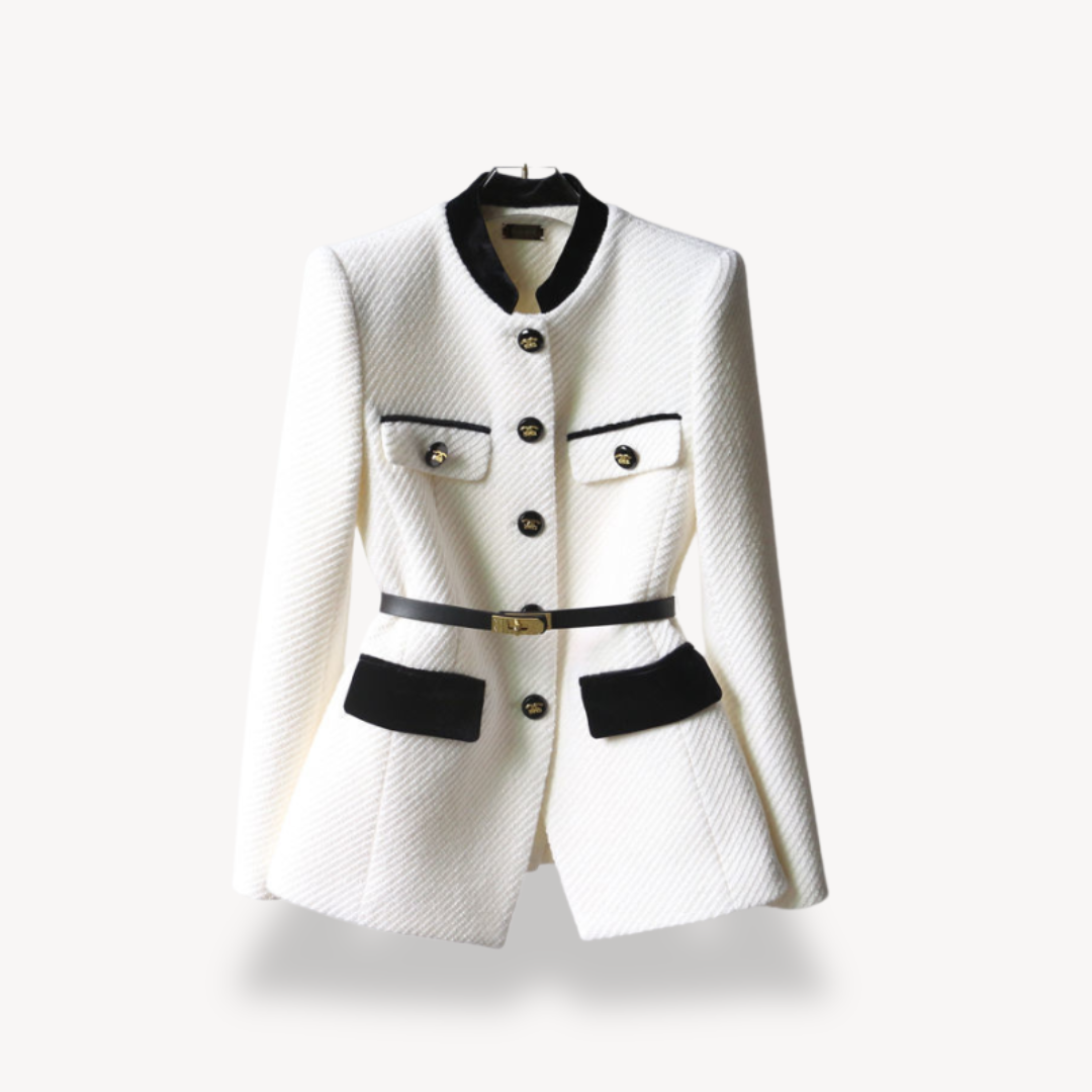 Hailey | Women Tailored belted blazer na guziki