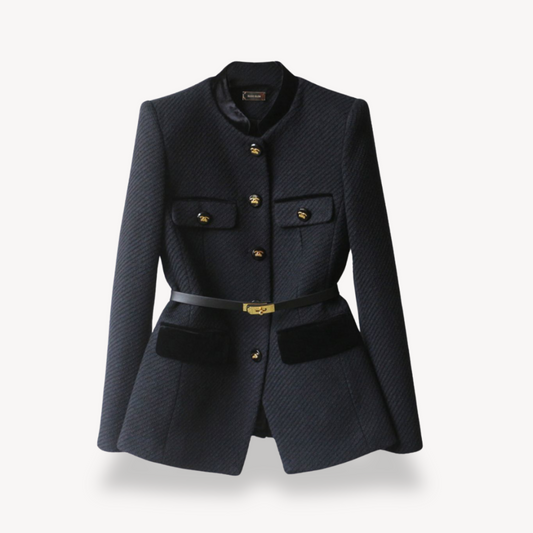 Hailey | Women’s Tailored Belted Blazer Button Style