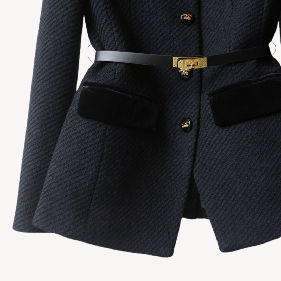Hailey | Women Tailored belted blazer na guziki