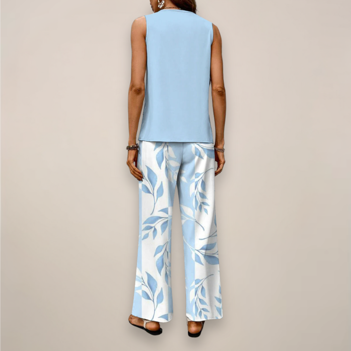 Ava | Women Spring wzorzysty Wide-Leg set