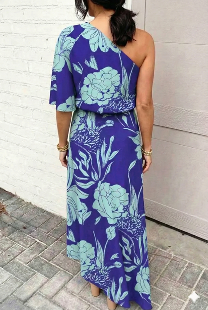 Women's Wedding Guest Dress One Sleeve Floral | Evening