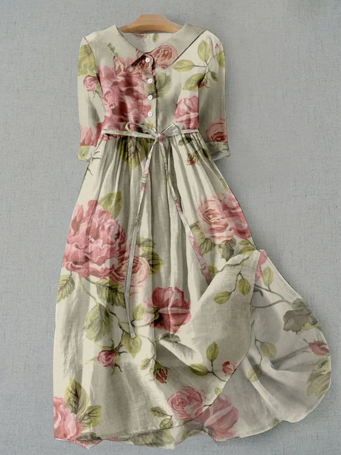 Helena | Robe rose vintage