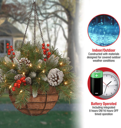 WonderSphere™ Christmas hanging basket