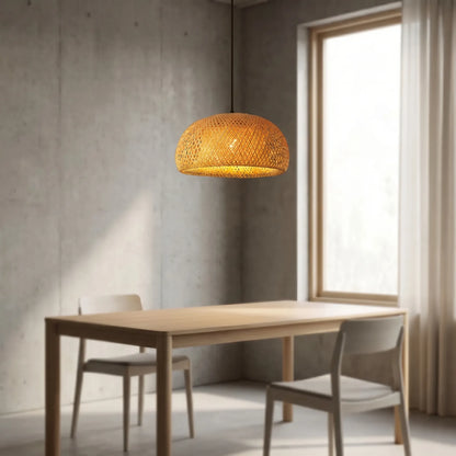Wovella - Woven Dome Pendant Light Fixture- Dining Room Lighting