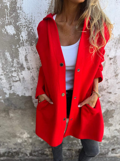 Xènia Enciso™ Casual single breasted jacket with hood
