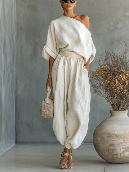 Bianca | Elegantes zweiteiliges Set mit einer Schulter
