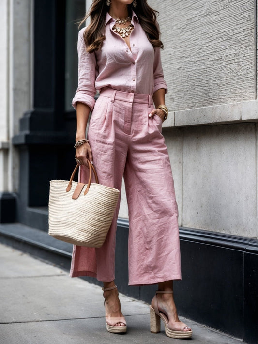 Capri Pants and Loose Shirt Set